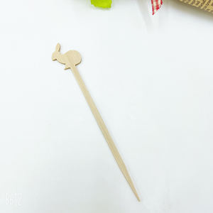 100% pinchos de bambú Natural estilo de dibujos animados Corndog Pick estilo coreano palos de <span class=keywords><strong>parrilla</strong></span> de Gas sin recubrimiento fácil de limpiar saludable - Product Image 2
