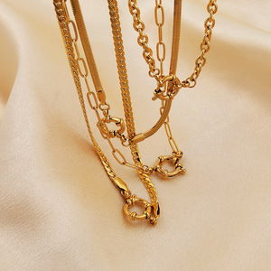 Cadena de Joyería DAICY de Yiwu, Joyería de Moda en Forma de Cruz, Oro y Plata, Acero Inoxidable Impermeable, Joyería para Mujer, Regalo, Joyería Fina - Product Image 2