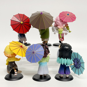 Set de 6-7 Figuras de PVC de Anime de Tamaño <span class=keywords><strong>Mini</strong></span> de Nezuko, Tanjiro y Kochou <span class=keywords><strong>Shinobu</strong></span>, Muñecos, Estatuillas, Adornos, Derivados de Animación - Product Image 2