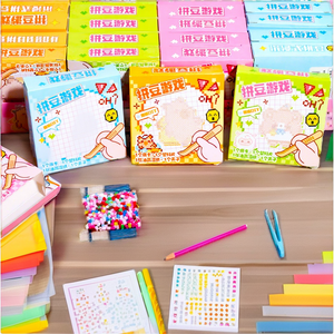 หนังสือสติกเกอร์การ์ตูนพิกเซล DIY เทรนด์ใหม่ปี 2026 ของเล่นเสริมพัฒนาการประกอบตัวต่อจากลูกปัดพลาสติก ของเล่นตัวต่อประกอบ <50 ชิ้น สติกเกอร์โปรโมชั่น - Product Image 2