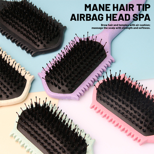 Nouvelle brosse à cheveux en paille de blé et ABS pour définir les boucles, avec des poils en nylon pour femmes, démêlage, ventilation, brosse à cheveux ailée - Product Image 2
