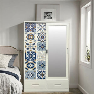 Armoire en acier avec revêtement en poudre antirouille, armoire de chambre à coucher démontable, armoire de rangement en métal laminé à froid - Product Image 3