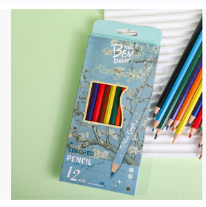 Lot de 12 crayons de couleur à l'huile en bois pour artistes, pour enfants, crayons personnalisés à bas <span class=keywords><strong>prix</strong></span> - Product Image 2