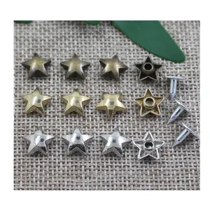 High quality metal alloy star gold jean garment rivet manufacturer supplier