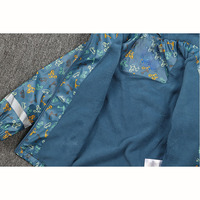 Jas Hujan Anak Berbahan Fleece-Lined PU dengan Pola Kartun Cetak Transfer Panas, Dilengkapi Garis Reflektif untuk Keamanan, Tahan Air