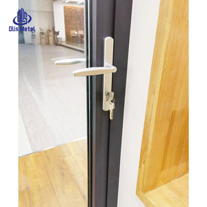 Porte battante isolée moderne pour entrée de cour, balcon, véranda, cloison en aluminium, portes intérieures en verre à charnières verticales - Product Image 4