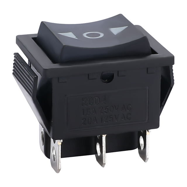 6-pin 3-speed Switch 6 Pin 3 Stop 3 Ways Black ON-OFF-ON Rocker Switch 125V 10A 3 Copper Pins