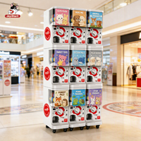 Distributeur automatique de capsules de style japonais Gashopan, à monnayeur et code QR, capacité 120 capsules de 50 mm, garantie 1 an