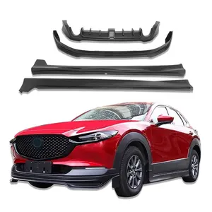 Car Accessories Body Kit For Mazda CX-30 Front Lip Rear Diffuser Lip with Lights Side Skirts Plastic High ABS Material Body Kit