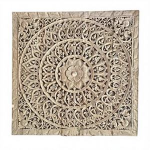 Paneles Decorativos de Madera de Teca Grabados, Cuadrados, de 1.5 m, para Colgar en la Pared, 100% Hechos a Mano, de Alta Resistencia, Ecológicos, Decoración Clásica para el Hogar TH - Product Image 1