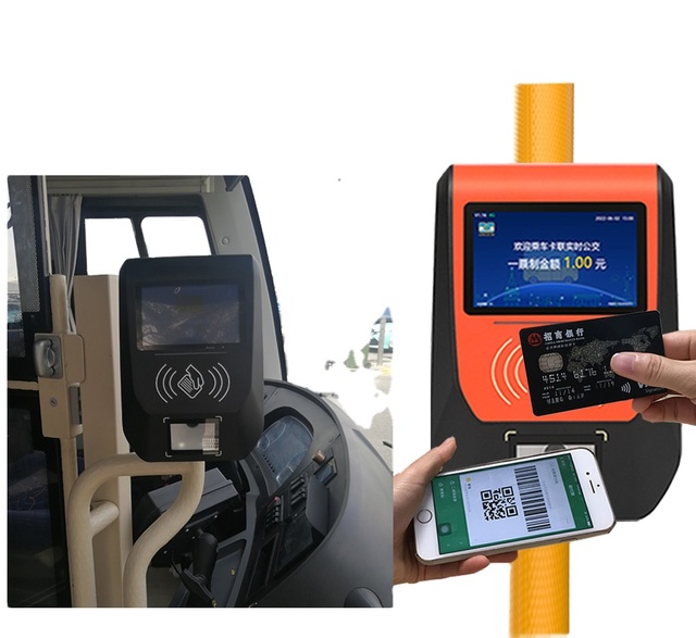 Public Transportation RFID Smart Card Reader Bus Cashless Card Payment Terminal Bus Fare Collection System