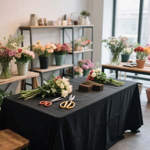 Wholesale Modern <b>Square</b> Satin <b>Tablecloth</b> Wrinkle-Free Woven Polyester Cover for Home Banquets Parties-for Hotels Restaurants - Product Image 6