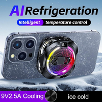 Refroidisseur de téléphone à semi-conducteurs AntarcChill Ice Cold avec écran numérique, refroidissement puissant 9V, clip magnétique 2 en 1 pour le gaming