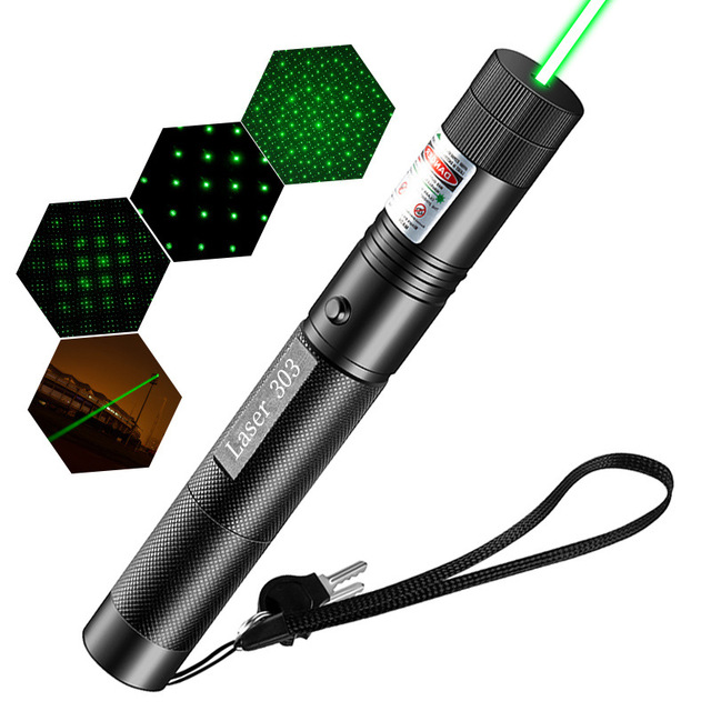 Laser Pointer Flashlight Aluminum Alloy Star Projection Multi-Pattern Outdoor Long-Range Strong Light Teaching Presentation