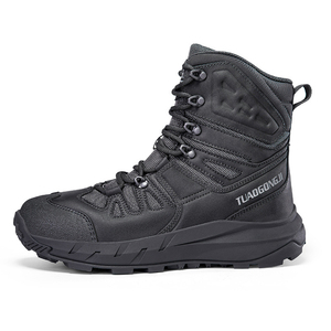 Botas Tácticas Impermeables de Caña Alta para Hombre DF33 AS33, Botas de Senderismo de Cuero Negro para Invierno y Exteriores - Product Image 4