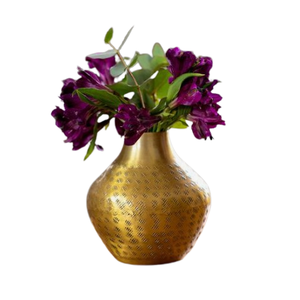 Juego de dos jarrones con forma de Matka, decoración para fiesta de boda, maceta Vintage moderna, florero de Metal con el mejor precio - Product Image 4