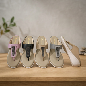 Sandales compensées d'été pour femmes, mules à bout ouvert, confortables et antidérapantes pour le quotidien - Product Image 2