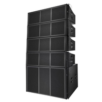 Sistema de matriz lineal dual de 10 pulgadas de audio profesional que muestra equipos de audio