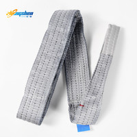 "Custom Heavy Duty Double Ply 100% Poliéster 1-12 Ton Flat Webbing Sling Belt Correas de elevación de carga"