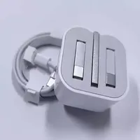 Adaptateur de chargeur mural USB-C pliable en boîte 20W Prise EU avec câble Type-C pour 12/13/14/15/16 Protection OTP