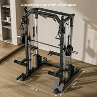 Machine Smith multifonctionnelle commerciale avec rack à squats et unité de musculation pectorale KST-805, style cadre, fabrication chinoise