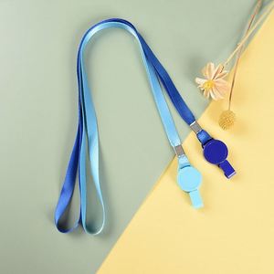 Fashion Custom Logo Heat Transfer Sublimation Lanyards Solid Color Lanyard 1.5cm Card Clip ID Badge Reel Neck Keychain - Product Image 3