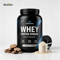 Poudre de Protéine de Lactosérum Mélangée de Matières Premières Conformes aux Normes GMP, Créatine Optionnelle pour Produit Fini de Nutrition Sportive Personnalisée