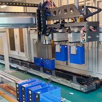 Lini produksi untuk mesin pembuat baterai paket Ion Lithium otomatis perakitan modul prisma Lifepo4 peralatan manufaktur