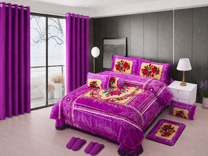 Set di Lusso di 12 Pezzi Coperta in Flanella Morbida e Calda Misura King con Federe - Product Image 3