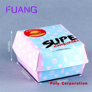 Boîte d'emballage d'hamburger d'ensemble de collations d'enfants imprimés personnalisés rouges et blancs classiques, boîte d'emballage d'hamburger de frites - Product Image 5