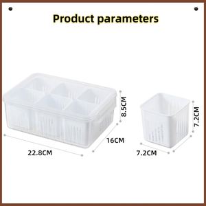 Fridge Vegetable Fruits Storage Box Detachable Onion <b>Ginger</b> Garlic Rectangular Drain <b>Fresh</b> Plastic Kitchen Food Container Basket - Product Image 2
