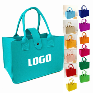 Thảm vải túi tái sử dụng cảm thấy mua sắm túi quà tặng sinh thái khuyến mãi tùy chỉnh bông vải tote túi với logo - Product Image 1