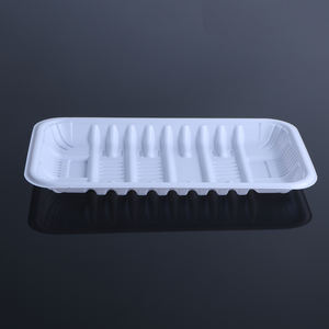 Plateau compostable biosourcé en plastique blanc jetable <span class=keywords><strong>de</strong></span> protection <span class=keywords><strong>de</strong></span> l'environnement <span class=keywords><strong>de</strong></span> vente entière - Product Image 4