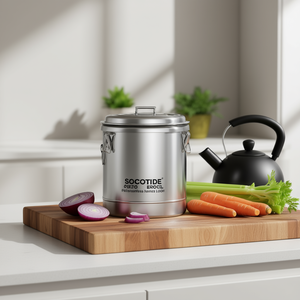 Olla de acero inoxidable SOCOTIDE de 12L con tapa para sopa, té, café y agua - Product Image 2