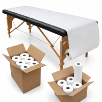 Draps de lit jetables écologiques non tissés pour table de massage, table d'examen médical, rouleau de papier perforé pour salon