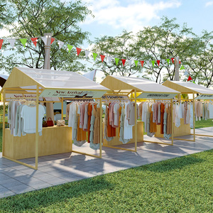 Cabinas Metálicas <span class=keywords><strong>para</strong></span> Ferias Comerciales, Fáciles de Desmontar y Montar, Puesto de Venta, Carpa <span class=keywords><strong>para</strong></span> Exteriores, Expositor de Ropa - Product Image 5