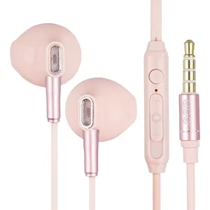 Auriculares intrauditivos con logotipo personalizado de 3,5 MM con micrófono para Iph 5 6 7 8 Huawe Samsun, auriculares intrauditivos de graves altos con micrófono, auriculares intrauditivos de mm