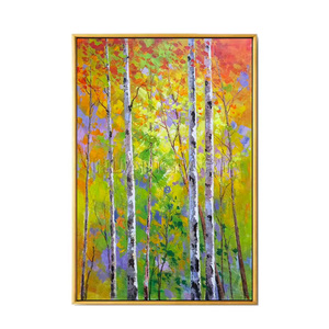 Pintura <span class=keywords><strong>al</strong></span> óleo <span class=keywords><strong>de</strong></span> paisaje <span class=keywords><strong>de</strong></span> bosque <span class=keywords><strong>de</strong></span> abedul 100% hecha a mano sobre lienzo, pintor altamente calificado, Escena <span class=keywords><strong>de</strong></span> árbol <span class=keywords><strong>de</strong></span> <span class=keywords><strong>primavera</strong></span> para decoración del hogar - Product Image 1