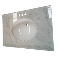 Comptoirs de cuisine en pierre de granit/marbre/quartz blanc Italie Carrara