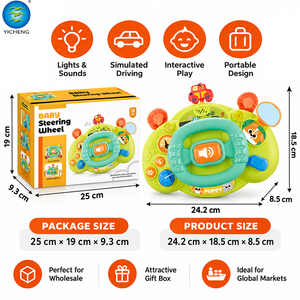 <span class=keywords><strong>Juguete</strong></span> de <span class=keywords><strong>Volante</strong></span> para Bebés, <span class=keywords><strong>Juguete</strong></span> Interactivo de Aprendizaje STEM, <span class=keywords><strong>Juguete</strong></span> de Simulación de Conducción con Luces y Sonidos, <span class=keywords><strong>Juguete</strong></span> Portátil para Cochecito y Asiento de Auto para Niños Pequeños - Product Image 3