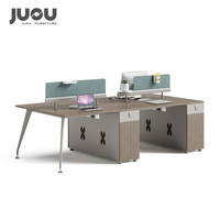 Espacio de Trabajo Compartido Moderno, Cubículo de Oficina Modular, Partición para Centro de Llamadas, Mesa de Estación de Trabajo de 4 Plazas, Escritorio para Personal de Oficina