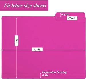 Plástico <span class=keywords><strong>Manila</strong></span> Arquivo Pastas Tamanho Letra Poli Pastas Coloridas Heavy Duty 1/3 Corte Tab para a Escola - Product Image 2