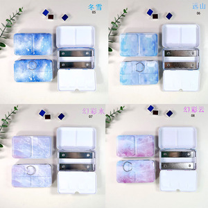 XinyiArt vente en gros vide <span class=keywords><strong>aquarelle</strong></span> demi-casserole Palette boîte en métal Palette <span class=keywords><strong>peinture</strong></span> étui <span class=keywords><strong>aquarelle</strong></span> plateau stockage étain Palette boîte - Product Image 5