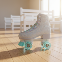Patins à roulettes avec semelles lumineuses et Bluetooth, roues clignotantes en PU, patins en ligne, design à talon compensé