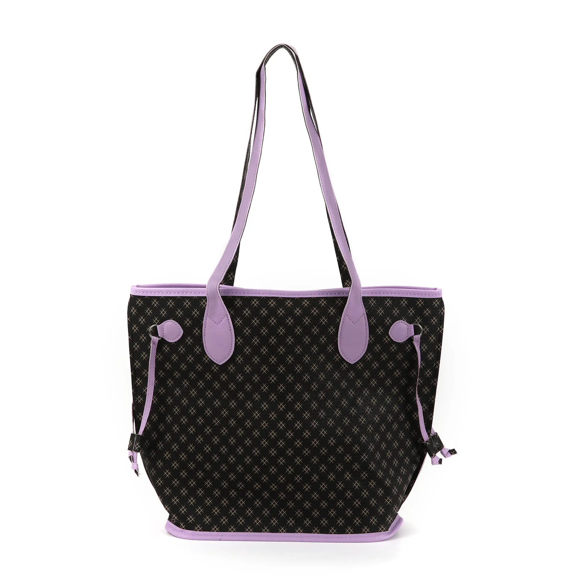 Nuevo bolso de hombro estampado para mujer, bolso de mano de ocio de gran capacidad a la moda, bolso grande de retales con cierre de color