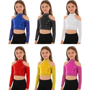 เสื้อครอปสำหรับเด็กผู้หญิงอายุ 6-16 ปี สำหรับเต้นแจ๊ส การแสดงบนเวที งานปาร์ตี้ ชุดเต้นรำ ขายส่ง - Product Image 1