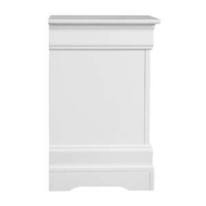 DB Timeless Blanc Table de chevet moderne de luxe en bois massif Mobilier de chambre à coucher traditionnel pour appartement chambres à coucher - Product Image 4