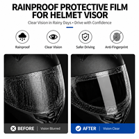 Película Protectora para Casco de Motociclismo con Alta Transparencia y Antideslumbrante, Sistema de Película Desprendible Compatible