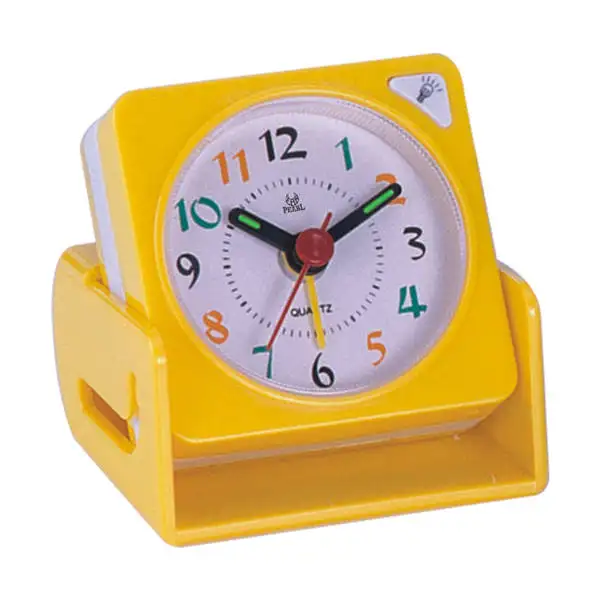 Reloj plegable Retro con alarma para escritorio, mesa de engranaje de escritorio de cuarzo, caja de movimiento de mesa de oficina