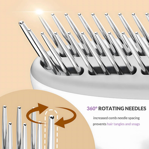 Peine Autolimpiante Ecológico de Acero Inoxidable y Plástico para Eliminar Pelo de Mascotas con Doble Dientes y Rastrillos para Subpelaje para Perros y Gatos - Product Image 3